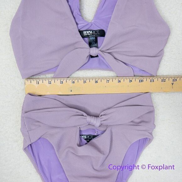 New! Set! Beach Riot Free People Rib Dallas Emma bikini bottom lavender, size S - Picture 4 of 12